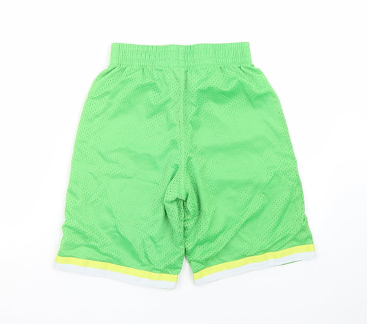 Rebel Boys Green Sweat Shorts Size 11 Years