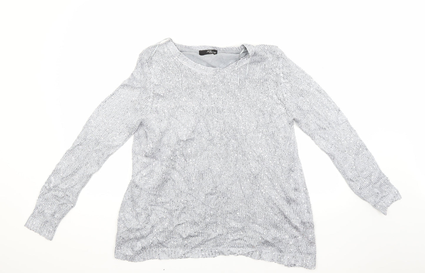 Jane Norman Womens Grey Knit Pullover Jumper Size 14