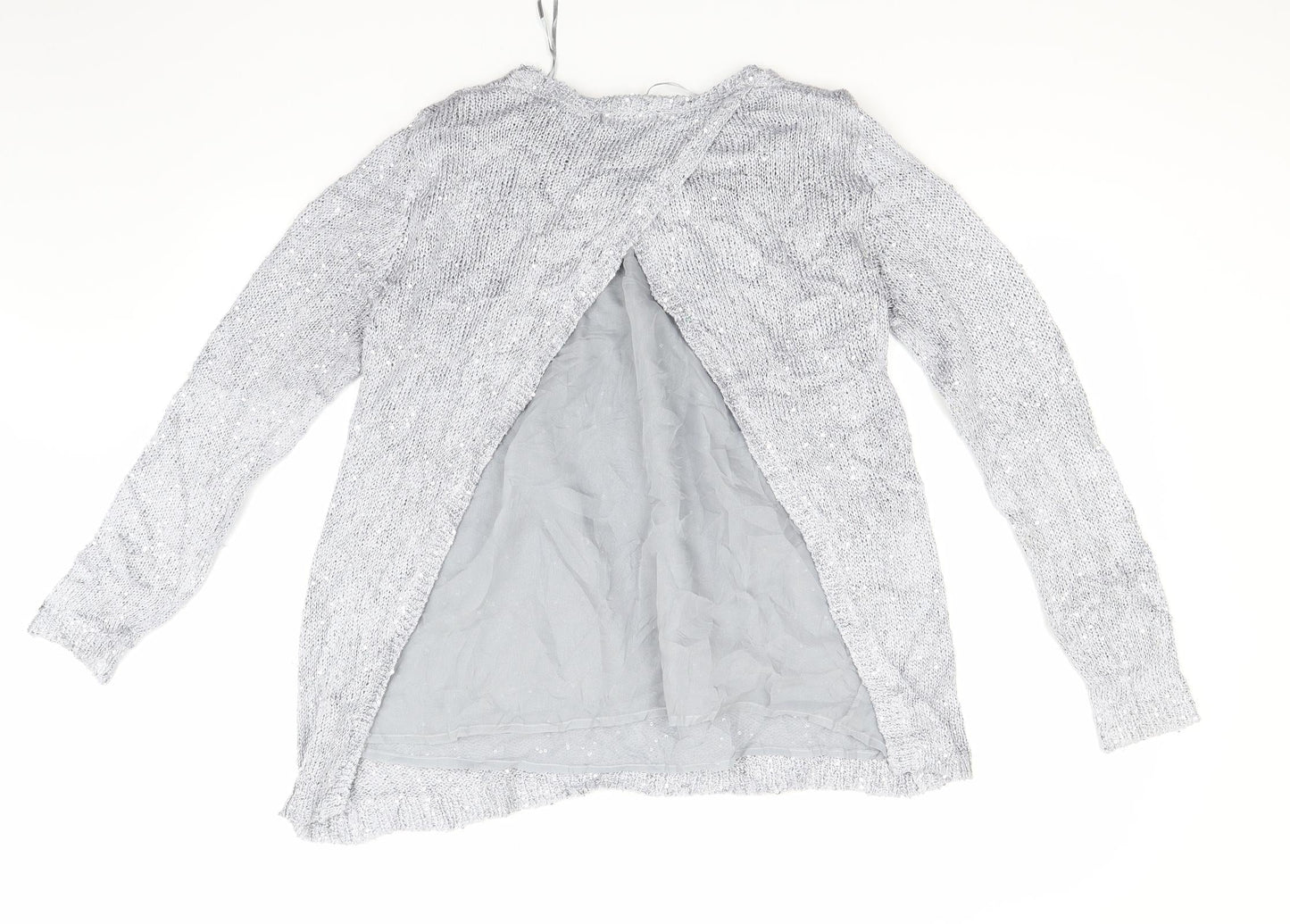 Jane Norman Womens Grey Knit Pullover Jumper Size 14