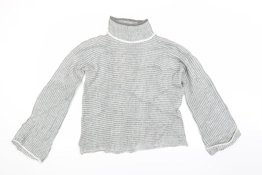 QED London Womens Grey Knit Pullover Jumper Size M