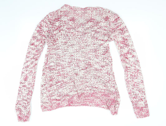 New Look Womens Red Knit Pullover Jumper Size S