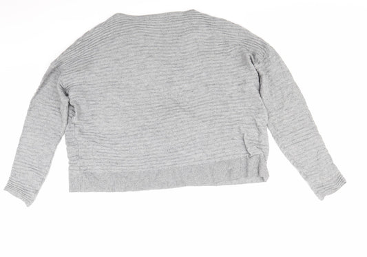 Mango Womens Grey Knit Pullover Jumper Size M