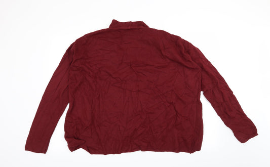 New Look Womens Red Pullover Jumper Size 12