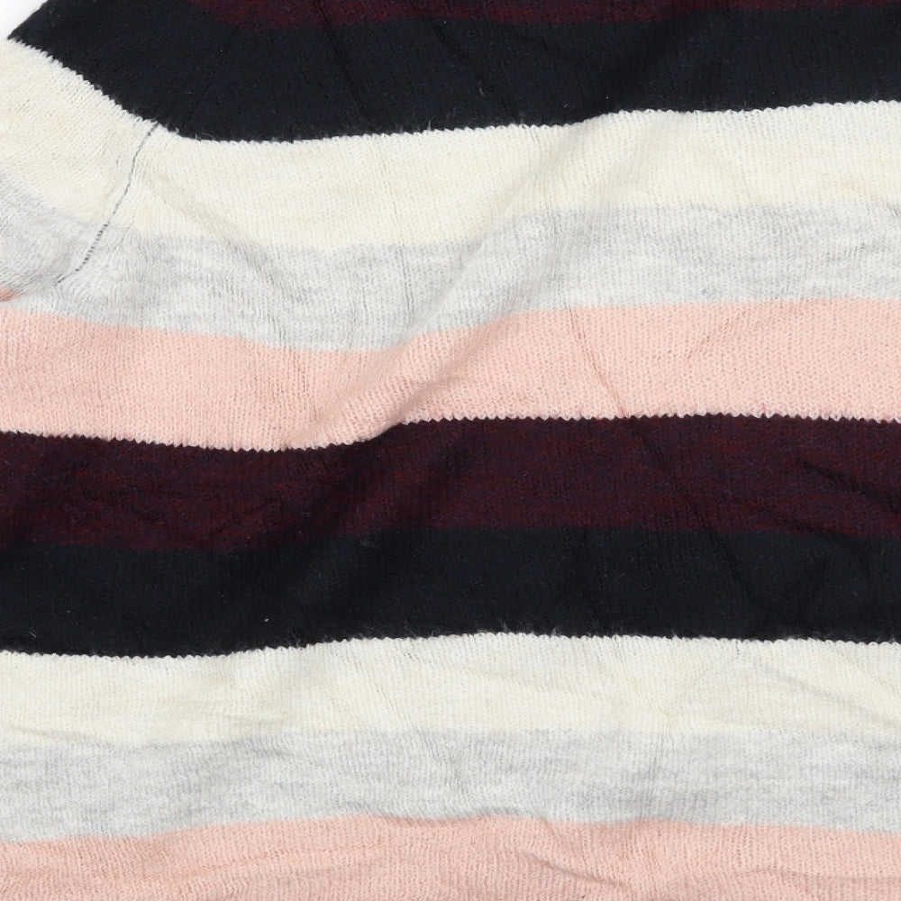Dorothy Perkins Womens Pink Striped Pullover Jumper Size 14