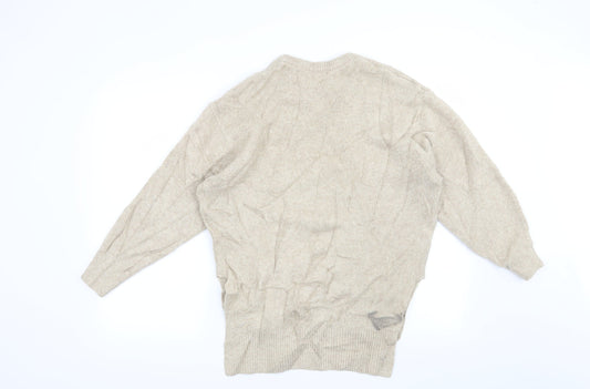 H&M Womens Beige Pullover Jumper Size XS