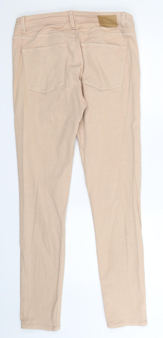 Part Two Womens Beige Denim Skinny Jeans Size 12 L32 in
