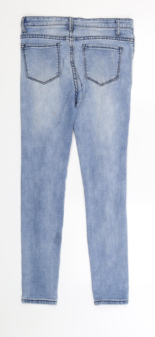 Preworn Womens Blue Denim Skinny Jeans Size S L25 in
