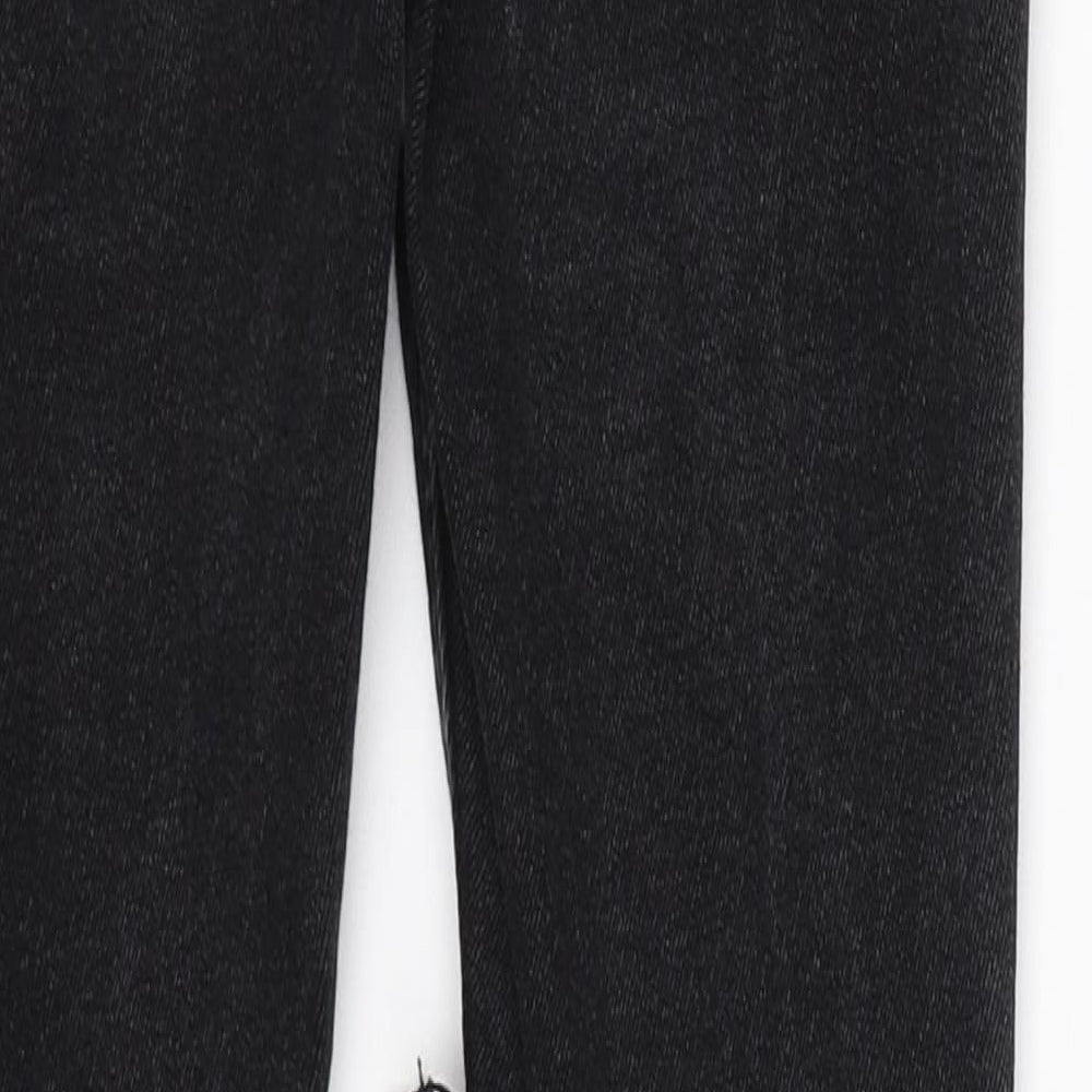 Brand and care label for Denim Co women’s black denim skinny jeans, size UK 4, 27-inch leg