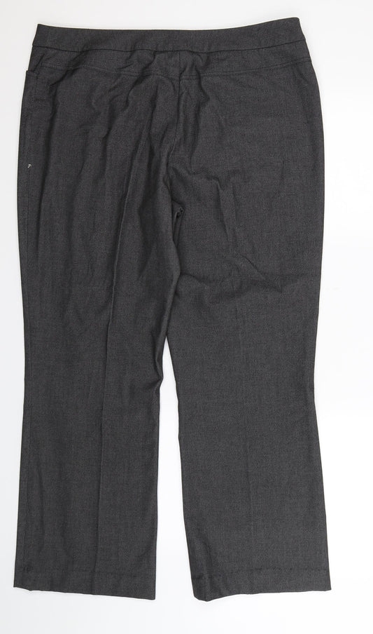 Debenhams Womens Grey Dress Pants Trousers Size 14 L29 in