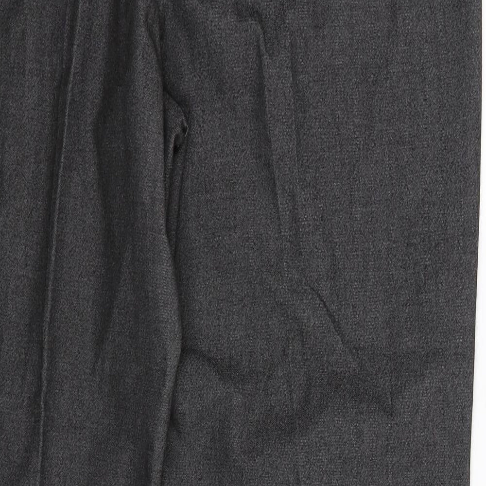 Brand and care label for Debenhams women’s grey dress pants trousers, size UK 14, 29-inch leg