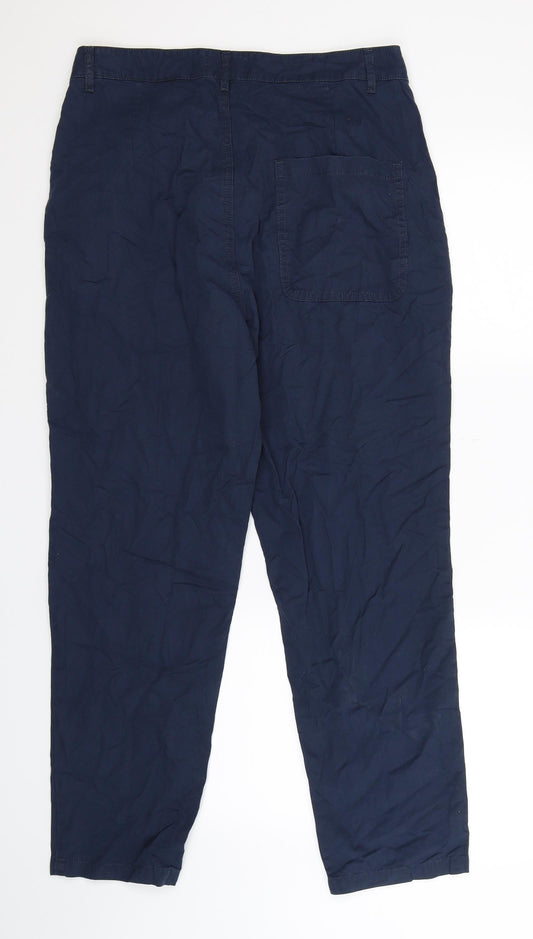 Dobber Womens Blue Chino Trousers Size 32 in L27 in