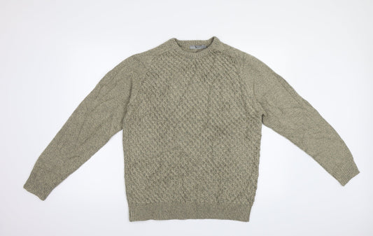 Tu Man Mens Brown Pullover Jumper Size M
