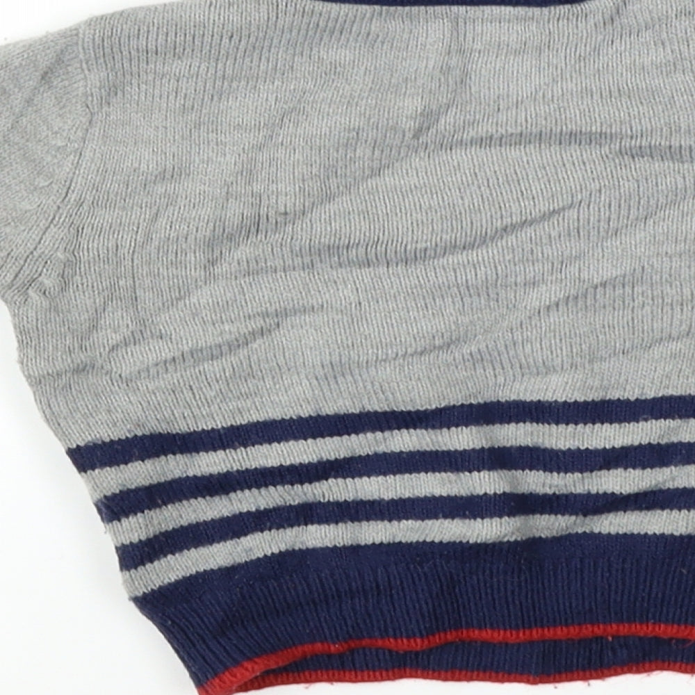 George Baby Grey Pullover Jumper Size 12-18 Months - Reindeer