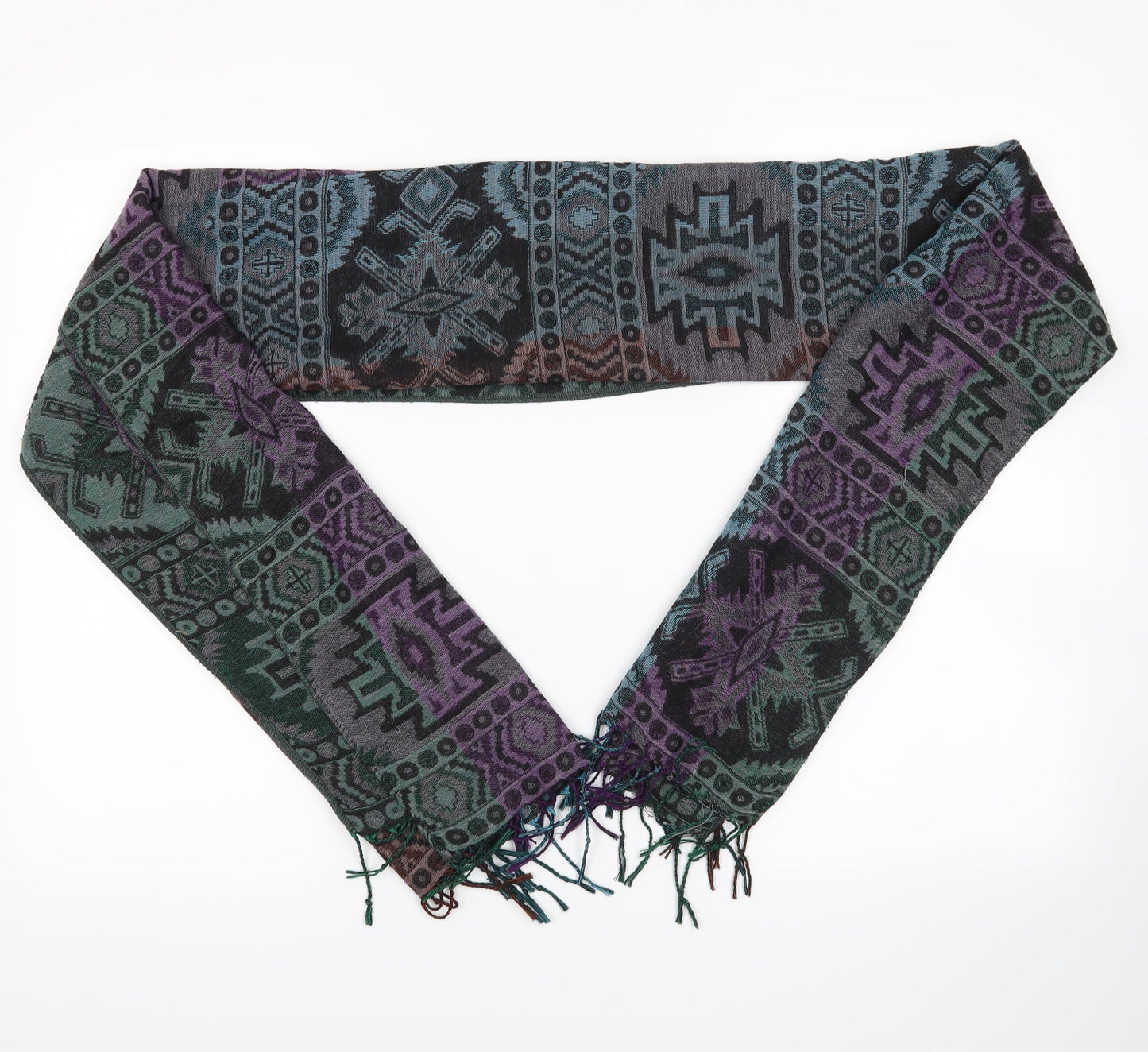 Preworn Unisex Multicoloured Fair Isle Scarf