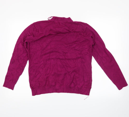 mudflower Womens Purple Pullover Jumper Size M