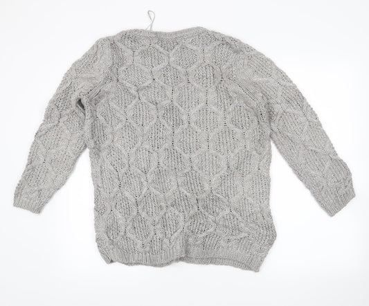 Marks and Spencer Womens Grey Pullover Jumper Size 10