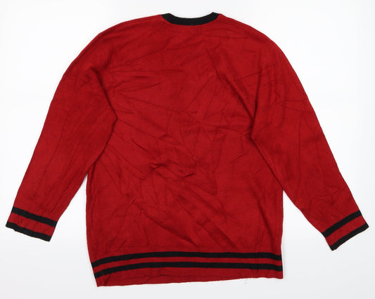 Ann Marie Womens Red Pullover Jumper Size M