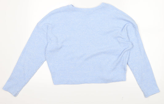 H&M Girls Blue Pullover Jumper Size 14 Years