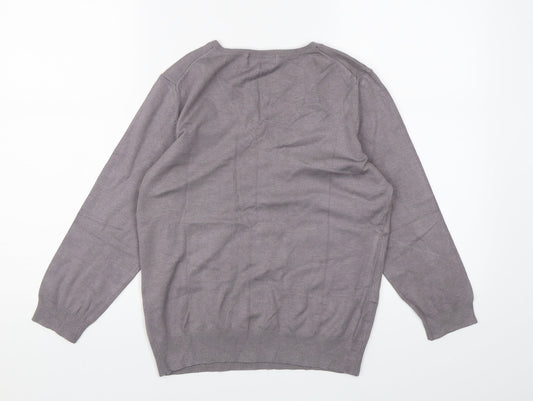 Marks and Spencer Womens Purple Knit Pullover Jumper Size 14