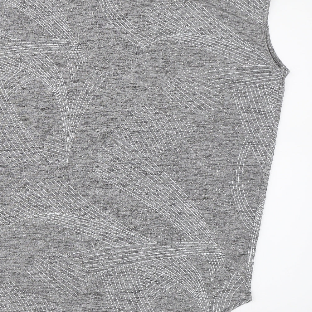 Brand and care label for Klass women’s silver knit jumper, size S