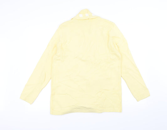 Impressions Womens Yellow Knit Cardigan Jumper Size M