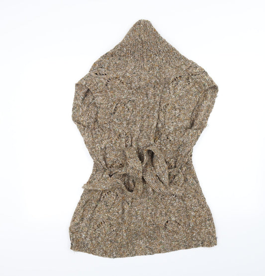 Soon Womens Brown Knit Jacket Size 14