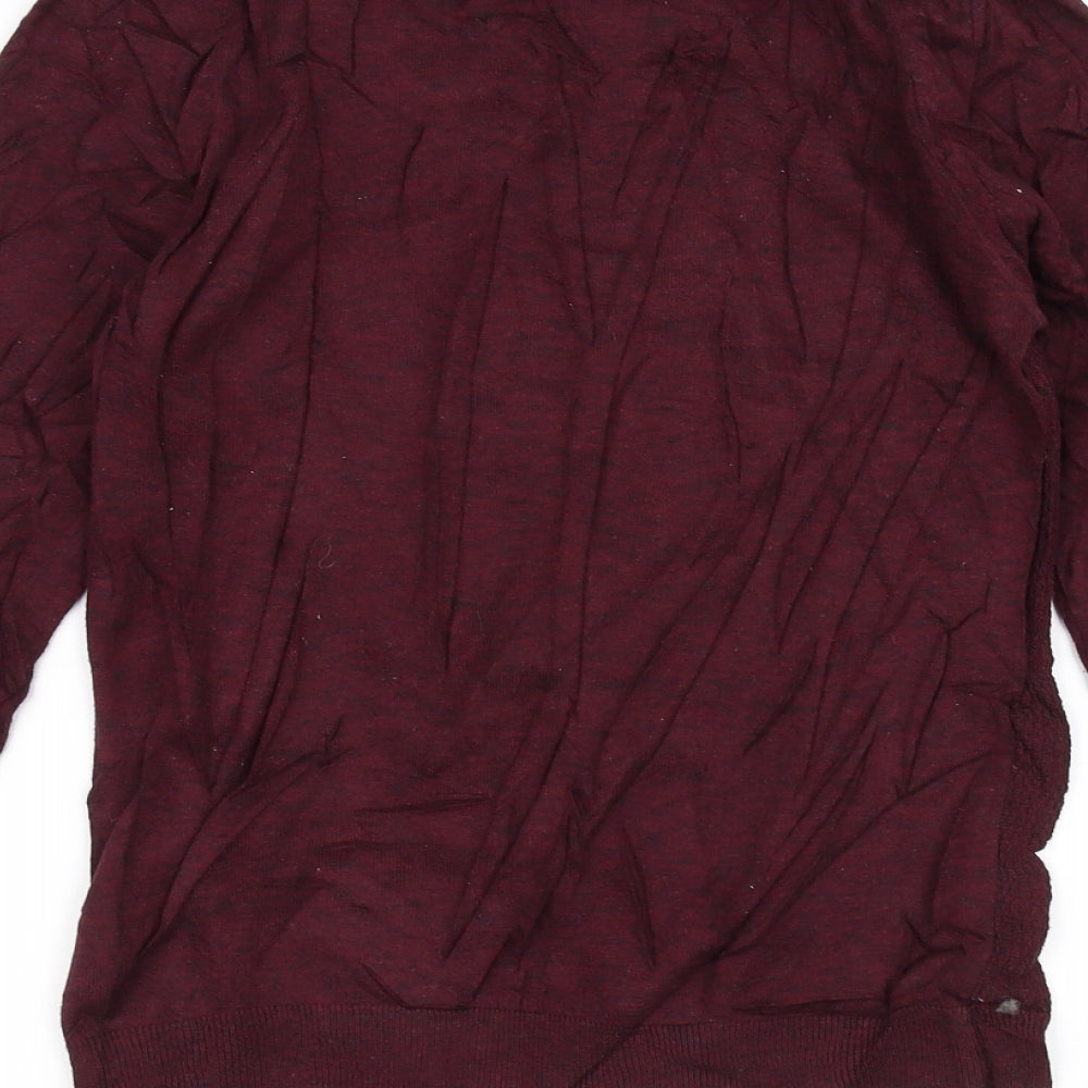 Brand and care label for Next women’s red jumper, size XS