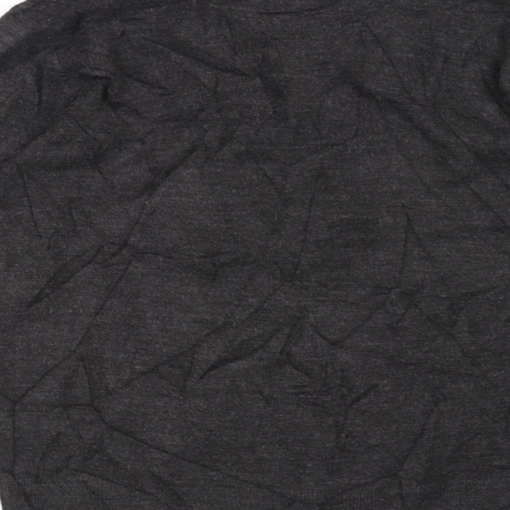 Brand and care label for Easy men’s black knit jumper, size L