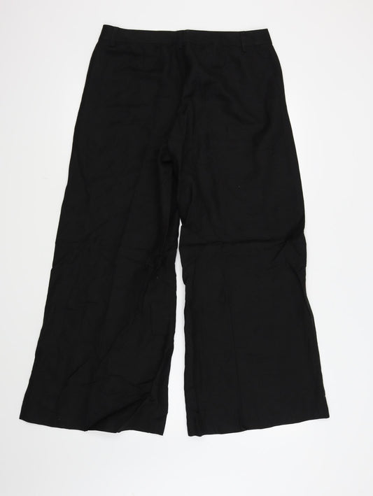 Oscar Womens Black Trousers Size 8 L24 in