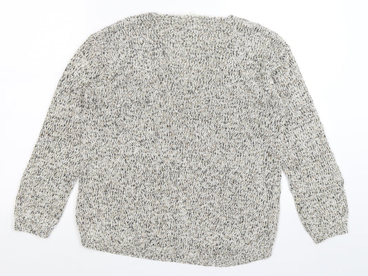 H&M Womens Beige Knit Pullover Jumper Size M