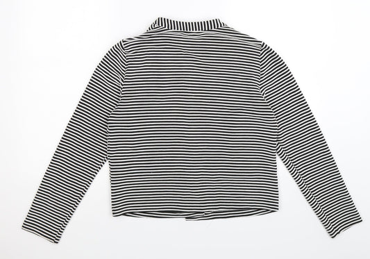 Papaya Womens Black Striped Jacket Size 14