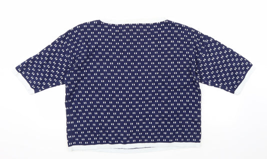 NEXT Womens Blue Polka Dot Pullover Jumper Size 16