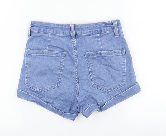 FOREVER 21 Womens Blue Denim Hot Pants Shorts Size 24 in