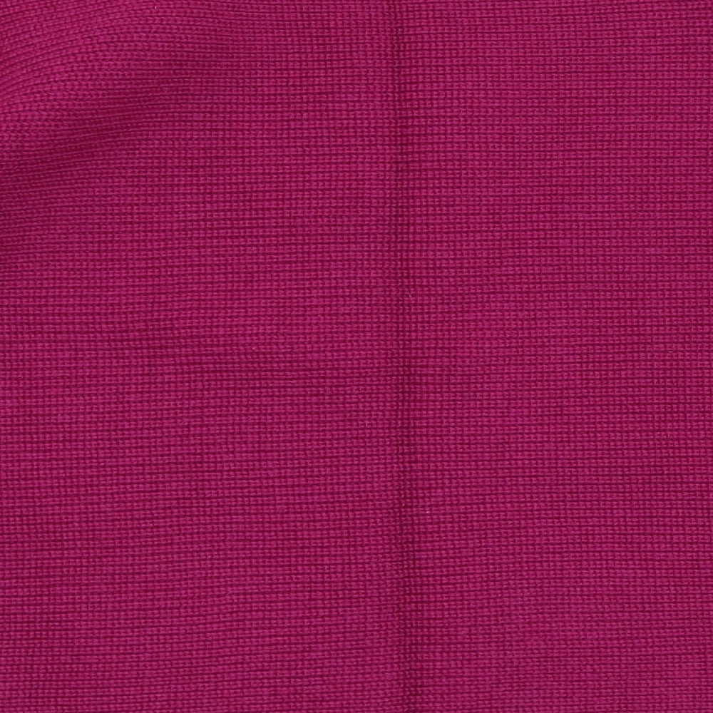 Brand and care label for Marks & Spencer women’s purple jumper, size UK 12