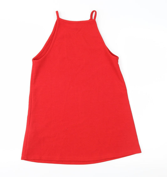 New Look Womens Red Basic Blouse Size 8