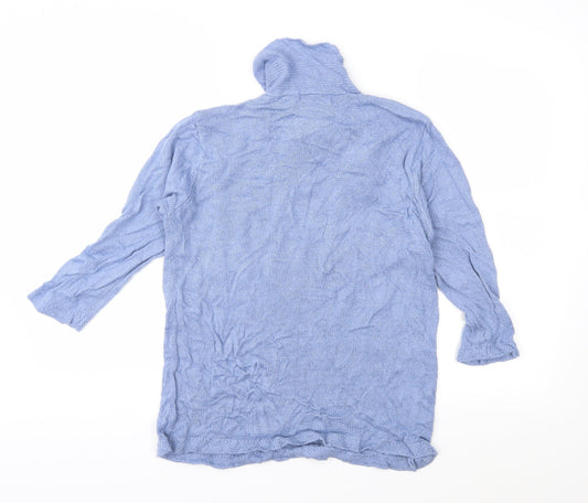 EWM Womens Blue Knit Pullover Jumper Size M