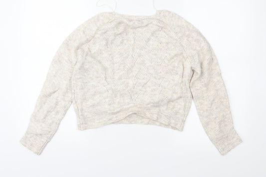 Kaisley Womens Beige Knit Pullover Jumper Size S