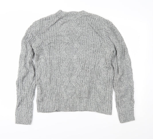 Topman Mens Grey Knit Pullover Jumper Size S