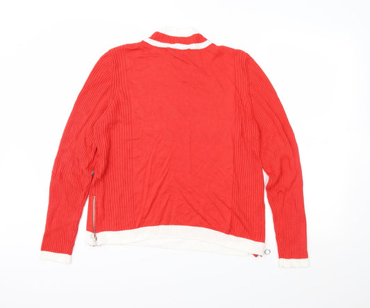 Marks and Spencer Womens Red Knit Pullover Jumper Size 18