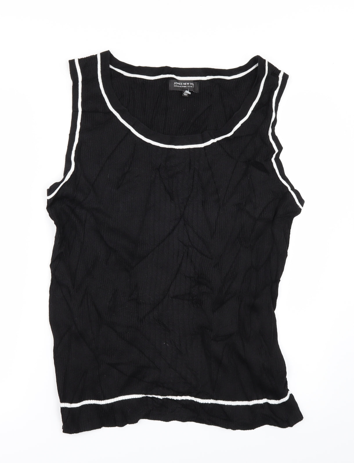 Jones New York Womens Black Vest Jumper Size XL