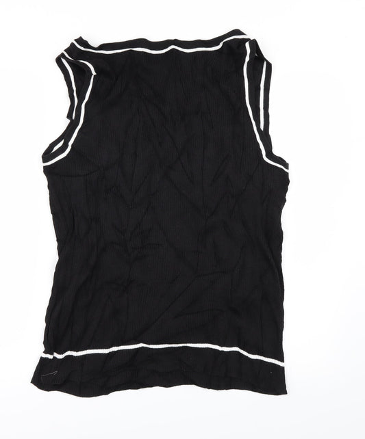 Jones New York Womens Black   Vest Jumper Size XL