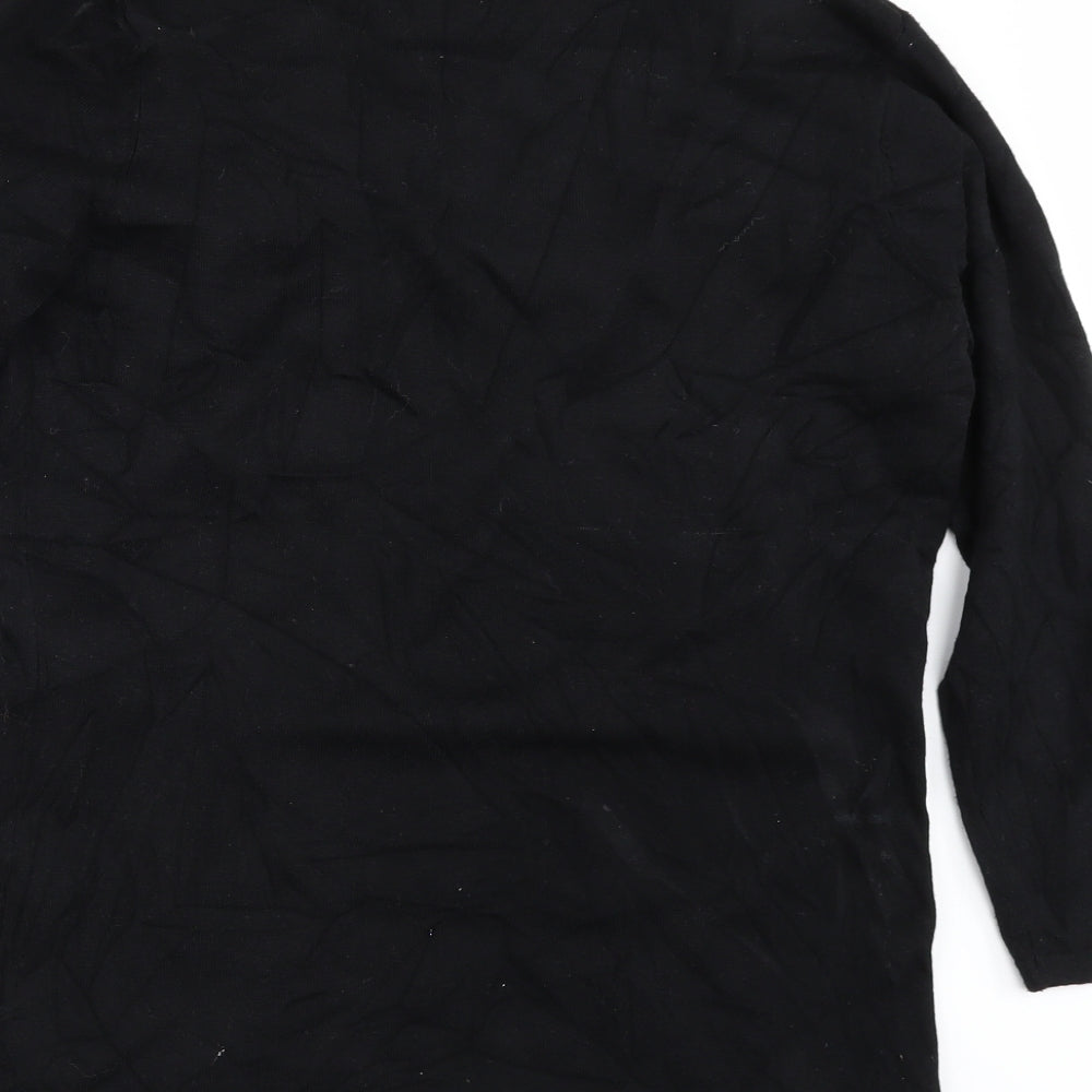 Brand and care label for David Emanuel women’s black jumper, size S, - sequin