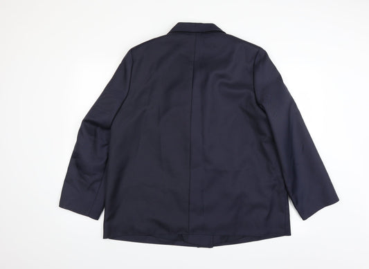 A&V Fashions Mens Blue Jacket Suit Jacket Size 42