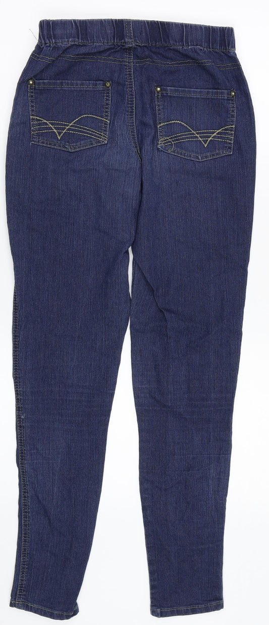 Denim & Co. Womens Blue Denim Skinny Jeans Size 8 L29 in