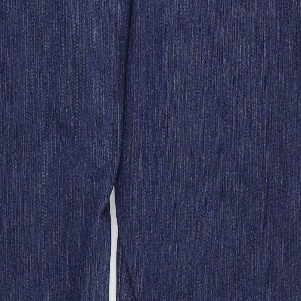 Brand and care label for Denim & Co. women’s blue denim skinny jeans, size UK 8, 29-inch leg