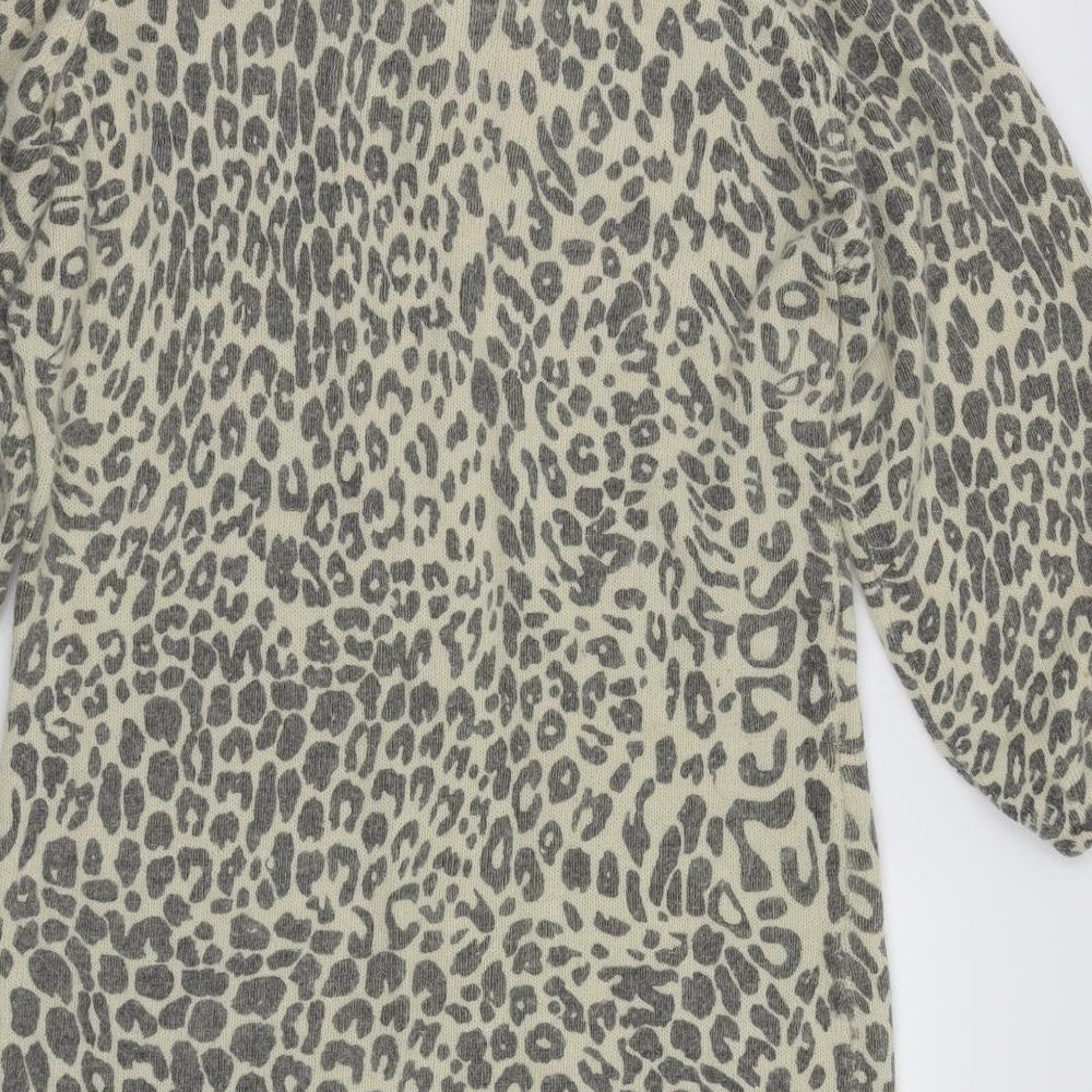 Brand and care label for Sweewë women’s ivory animal print jumper, size M, -, size M/l