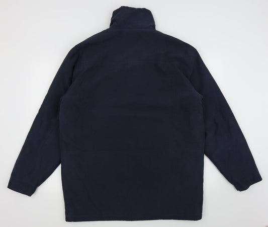 Kingston Mens Blue Rain Coat Coat Size M