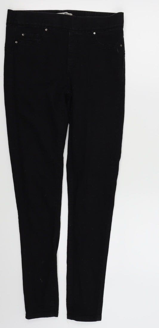 denim and co Womens Black Jegging Leggings Size 10 L28 in