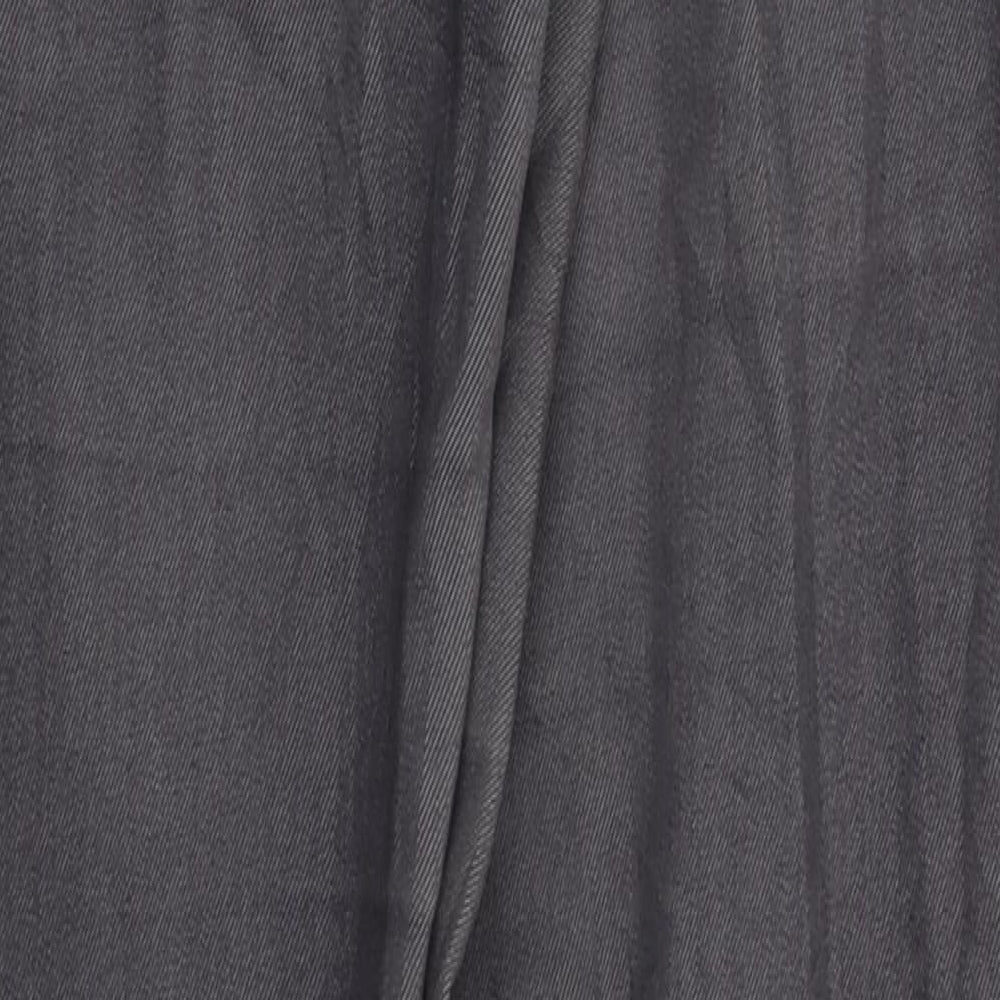 Brand and care label for H&M women’s grey skinny jeans, size UK 8, 29-inch leg