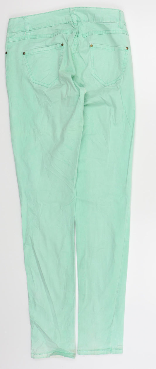 1982 Womens Green Skinny Jeans Size 8 L30 in